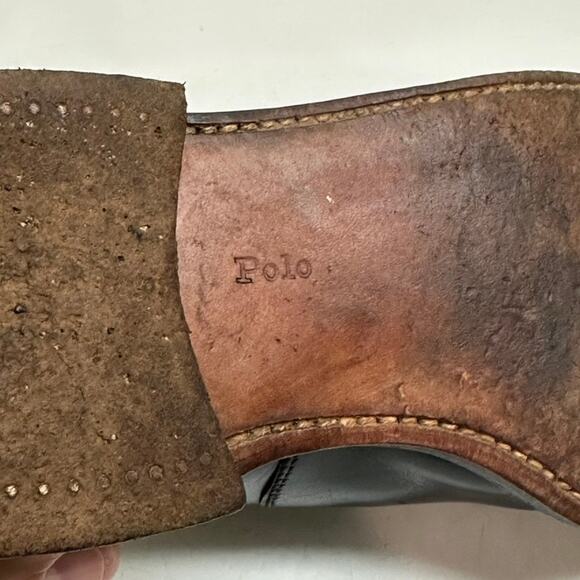 Crockett & Jones x Polo Ralph Lauren Black Calf Oxford Bench Made in England 9 - Picture 13 of 14